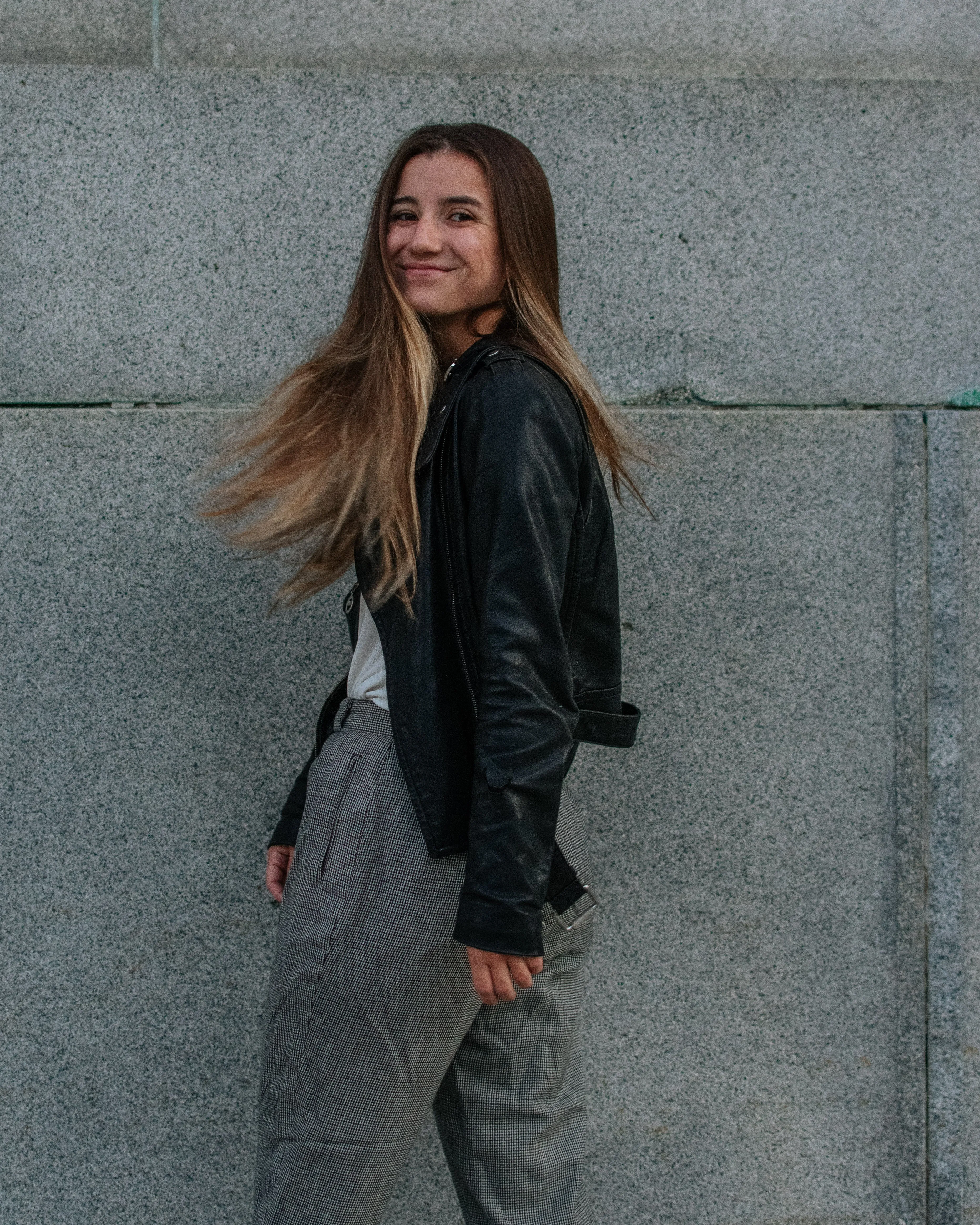 80s Textured Wool Trousers - 28