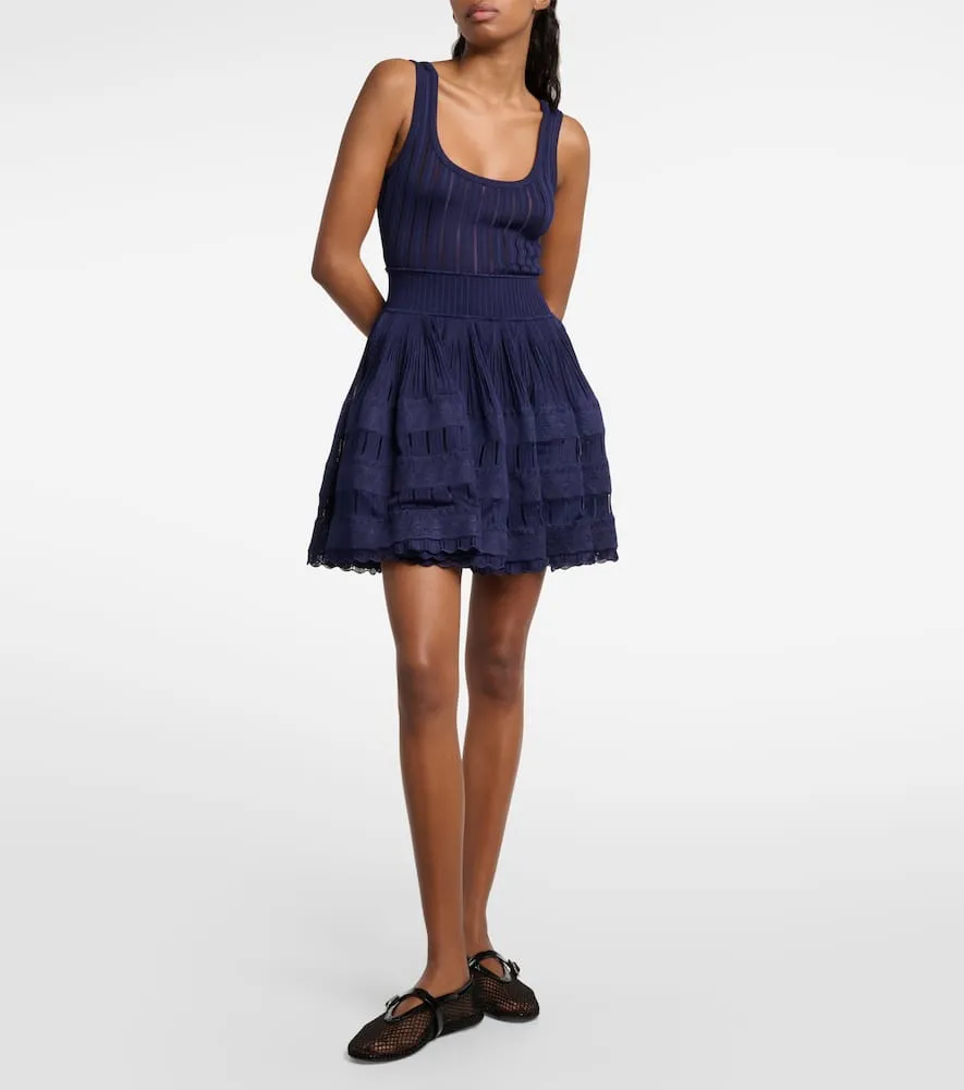 Alaia Ribbed-knit minidress