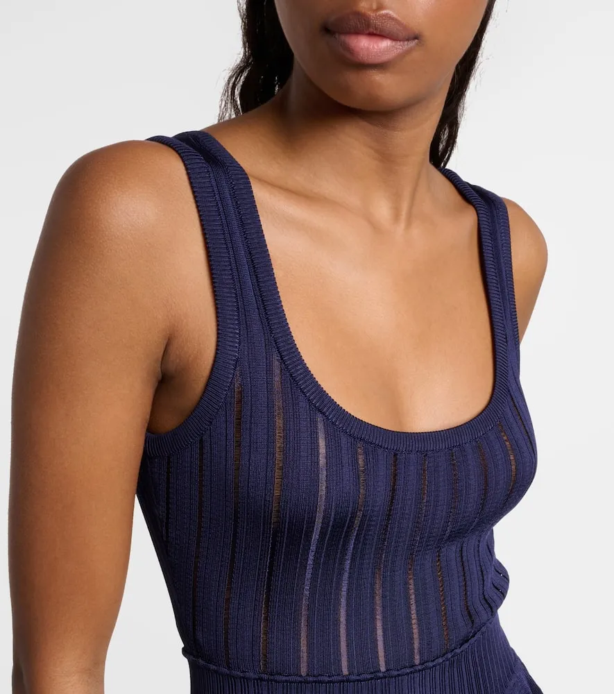Alaia Ribbed-knit minidress