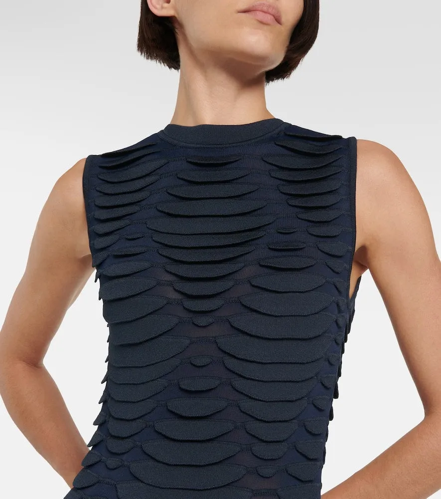 Alaia Snake-effect knit minidress