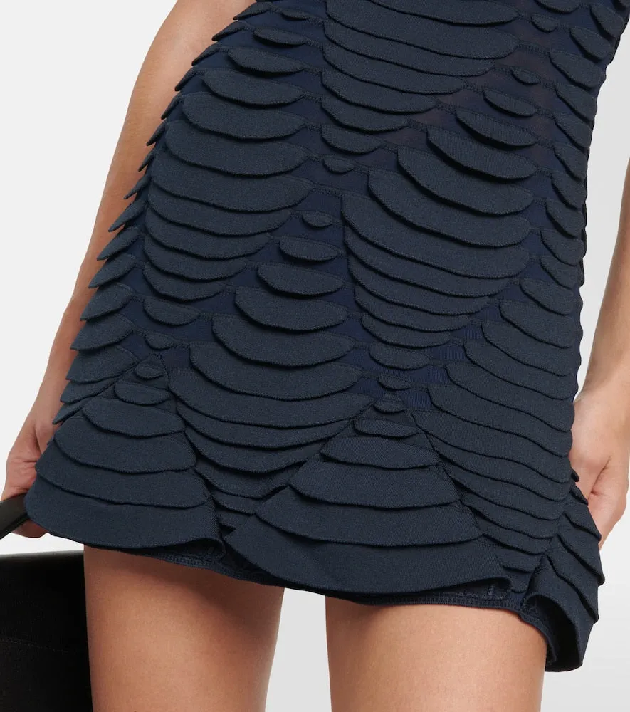 Alaia Snake-effect knit minidress