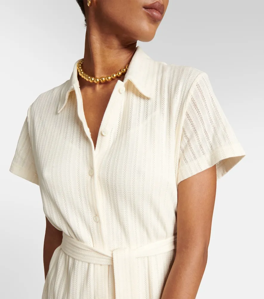 A.P.C. Ribbed-knit cotton midi dress