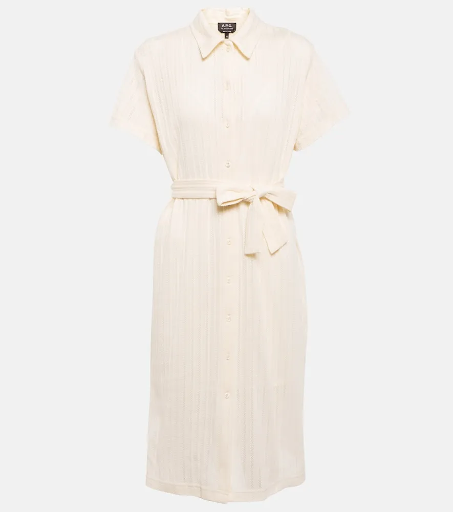 A.P.C. Ribbed-knit cotton midi dress