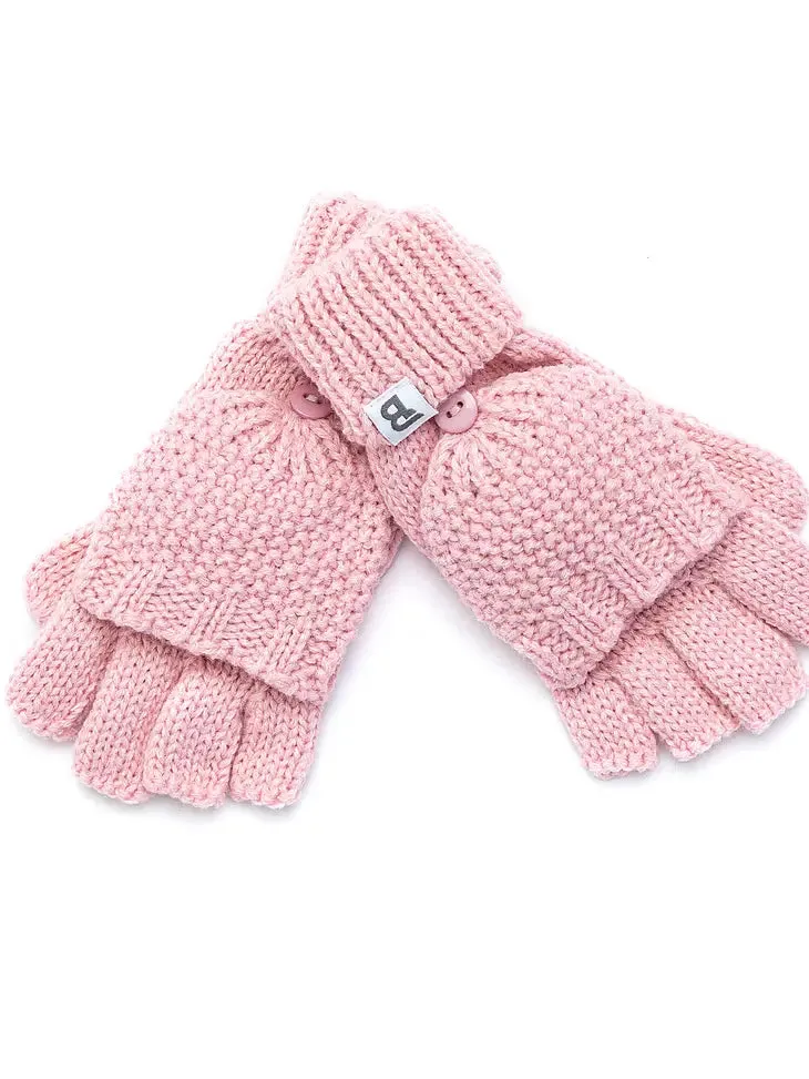Babiators Pink Kids Convertible Mittens