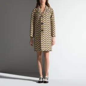 Bally Womens Triple Button Smart Coat in Yellow