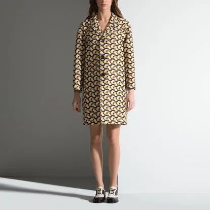 Bally Womens Triple Button Smart Coat in Yellow