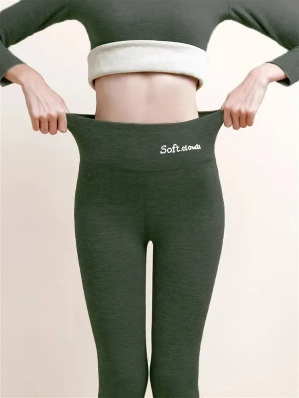 Basics Fleece Lined High Waist Skinny Soft Clouds Leggings MustPride®