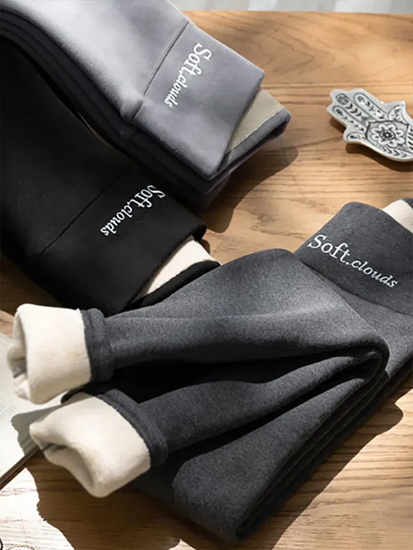Basics Fleece Lined High Waist Skinny Soft Clouds Leggings MustPride®