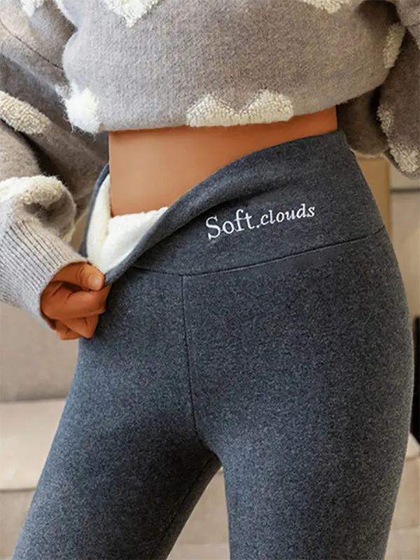 Basics Fleece Lined High Waist Skinny Soft Clouds Leggings MustPride®
