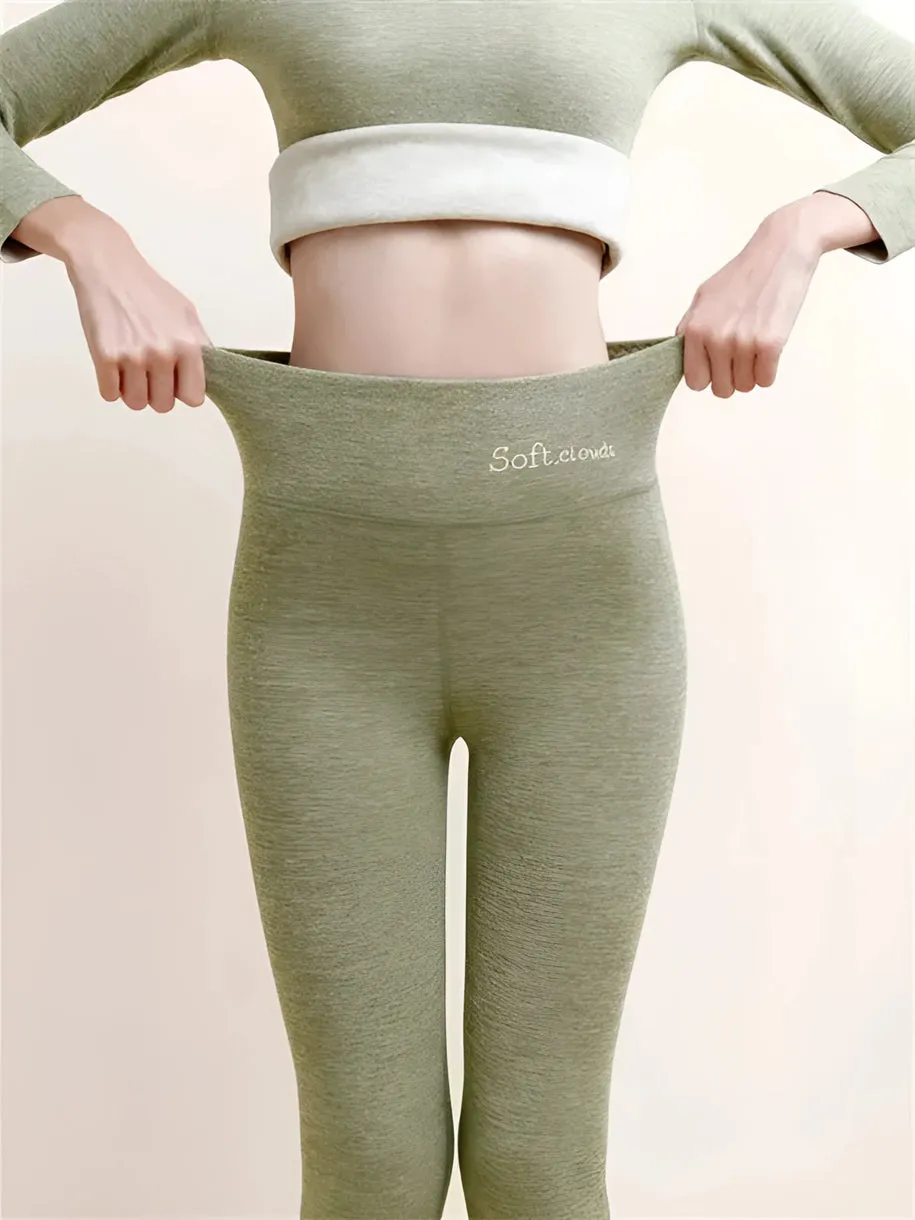 Basics Fleece Lined High Waist Skinny Soft Clouds Leggings MustPride®