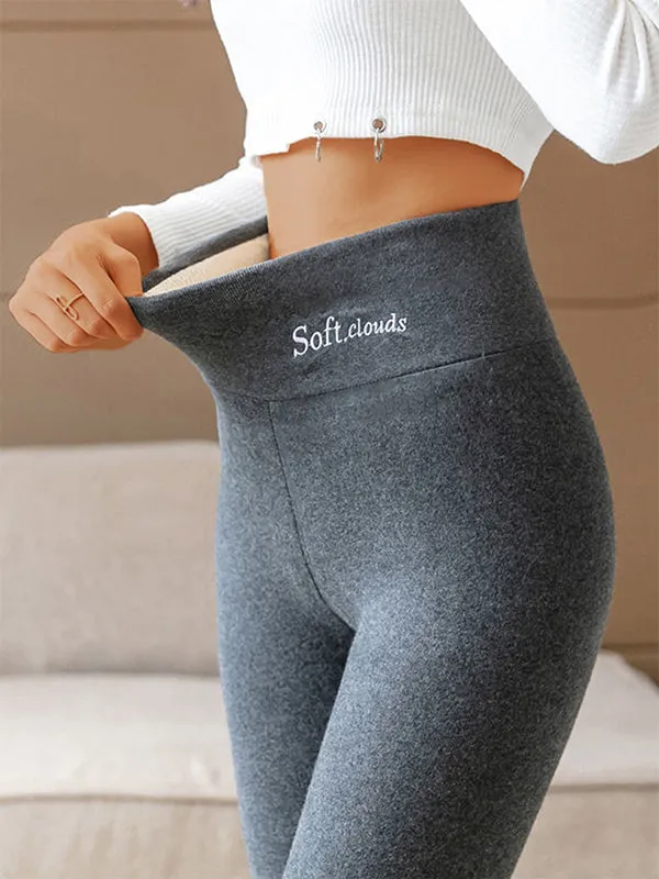 Basics Fleece Lined High Waist Skinny Soft Clouds Leggings MustPride®