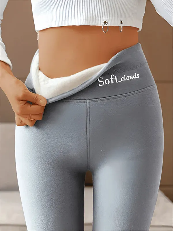 Basics Fleece Lined High Waist Skinny Soft Clouds Leggings MustPride®