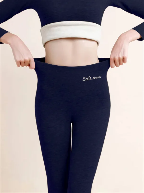 Basics Fleece Lined High Waist Skinny Soft Clouds Leggings MustPride®