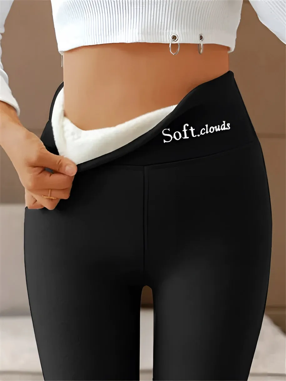 Basics Fleece Lined High Waist Skinny Soft Clouds Leggings MustPride®