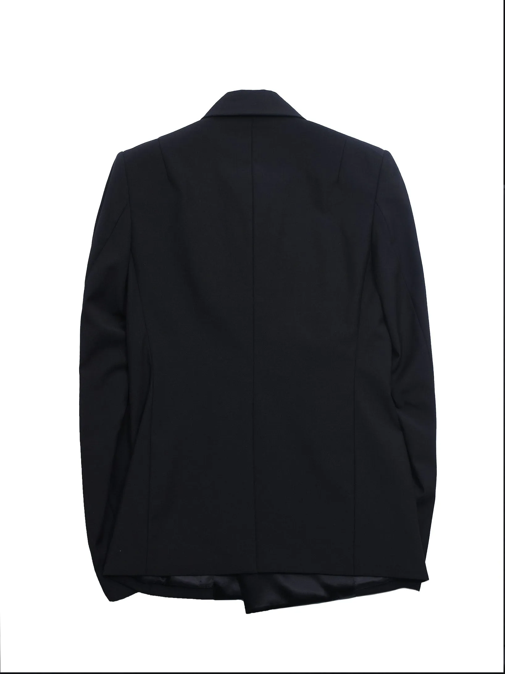 Black Button Up Blazer with Satin Lapels