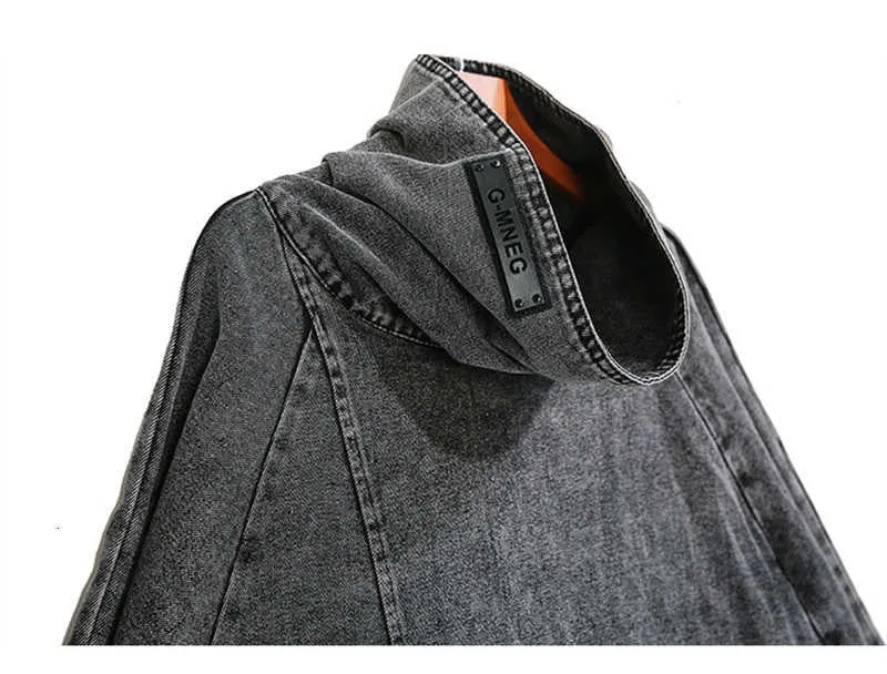 Black Denim Asymmetrical Tunic Oversized High Collar