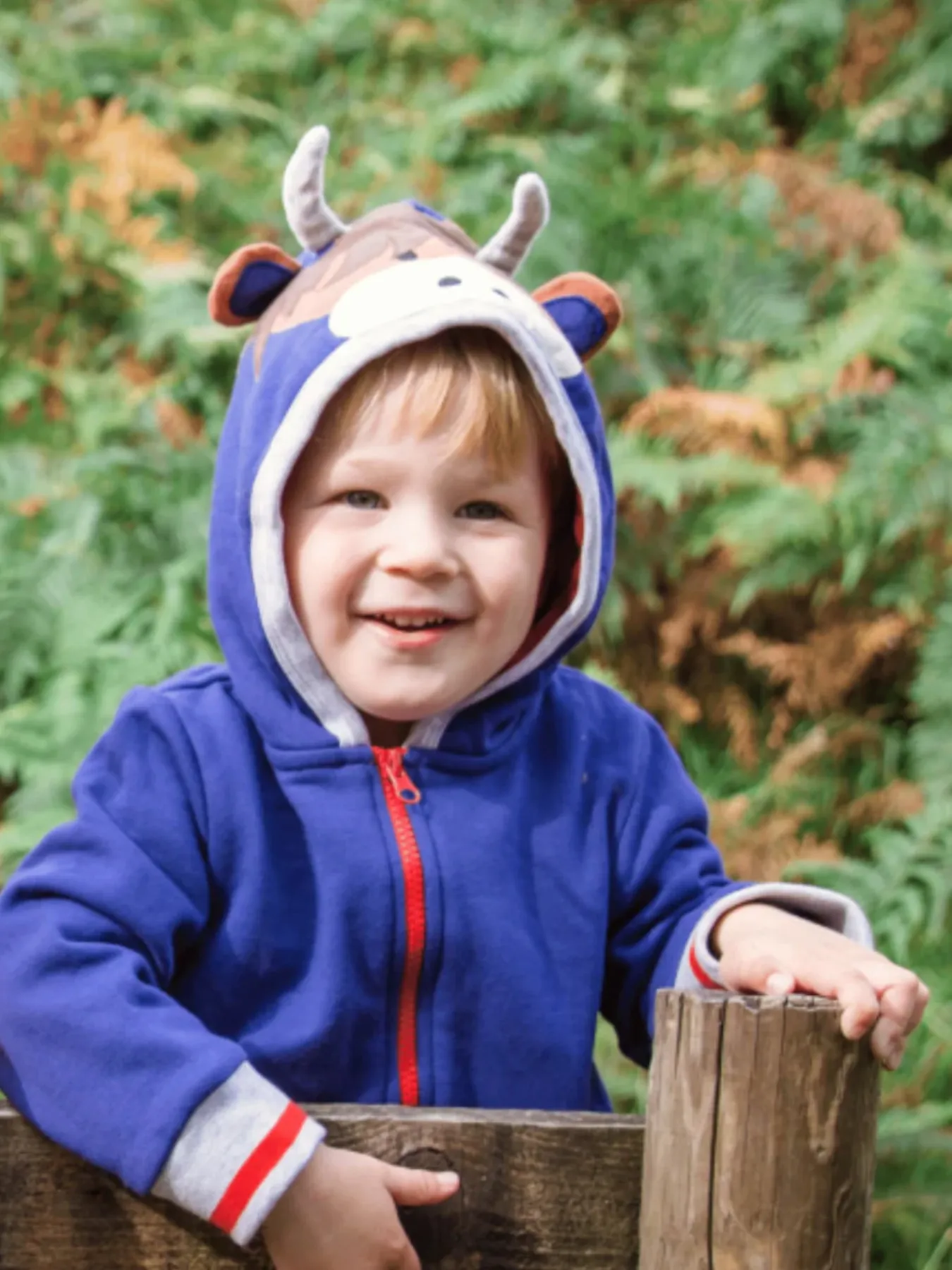 Blade & Rose Navy Highland Cow Zip-Up Hoodie