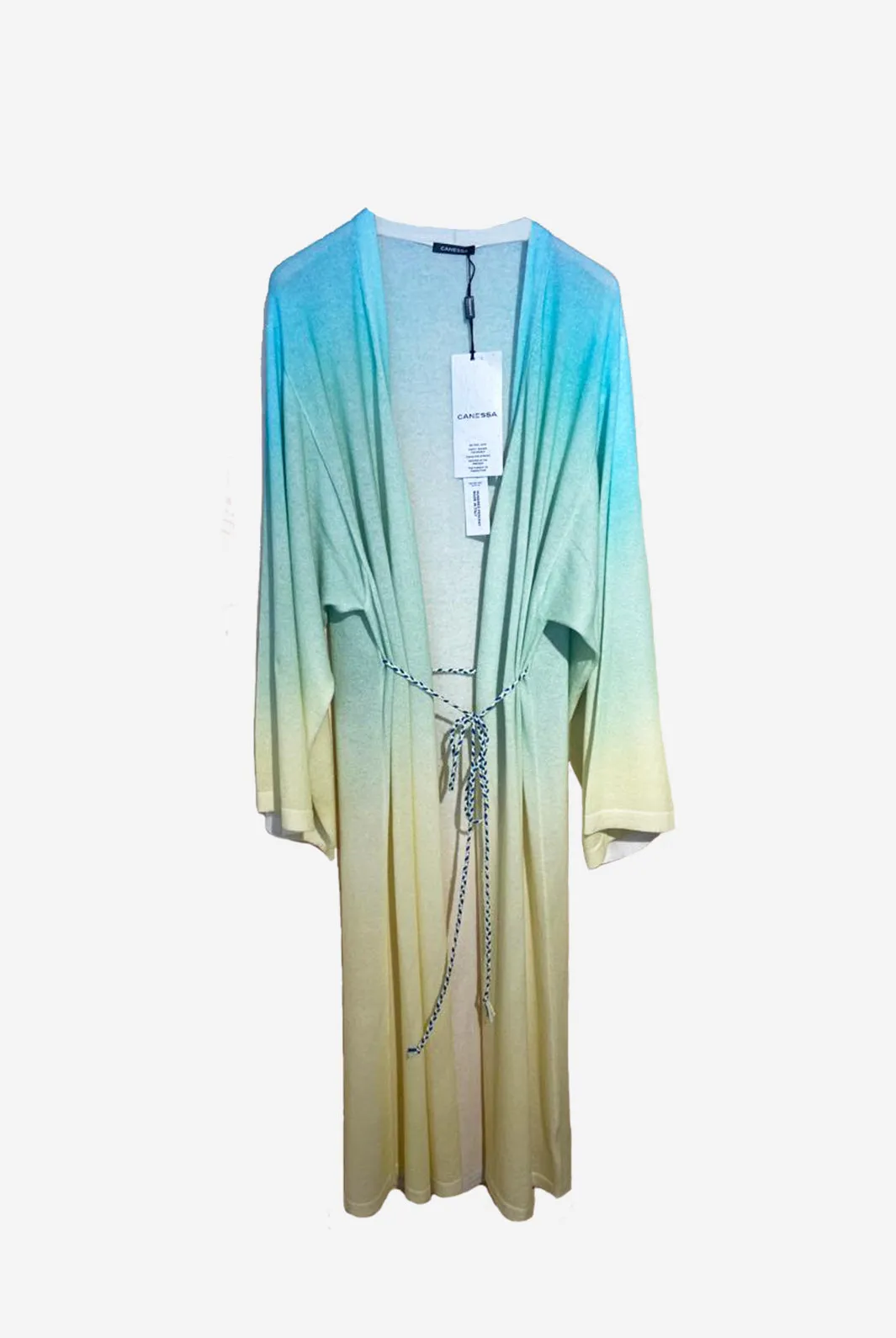 Canessa pink Kimono-style long cardigan