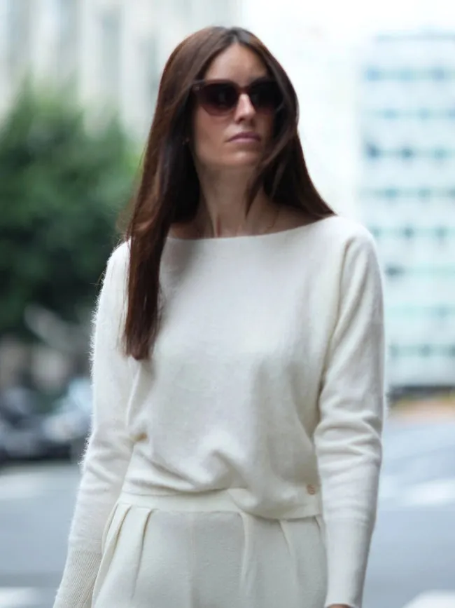 Claudia Brushed Cashmere Sweater White
