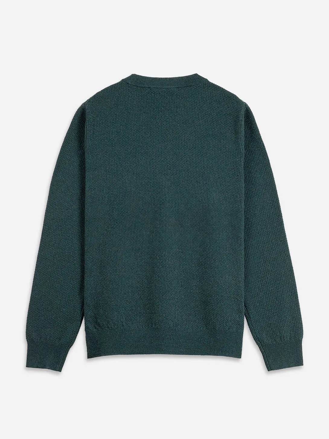 Dante Crew Jacquard Sweater - Pine Heather
