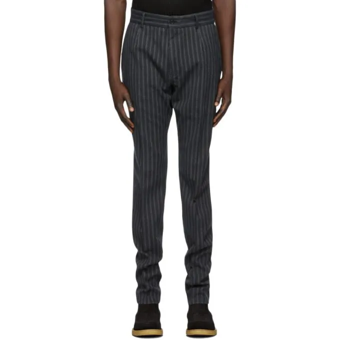 Dolce and Gabbana Grey Pinstripe Trousers