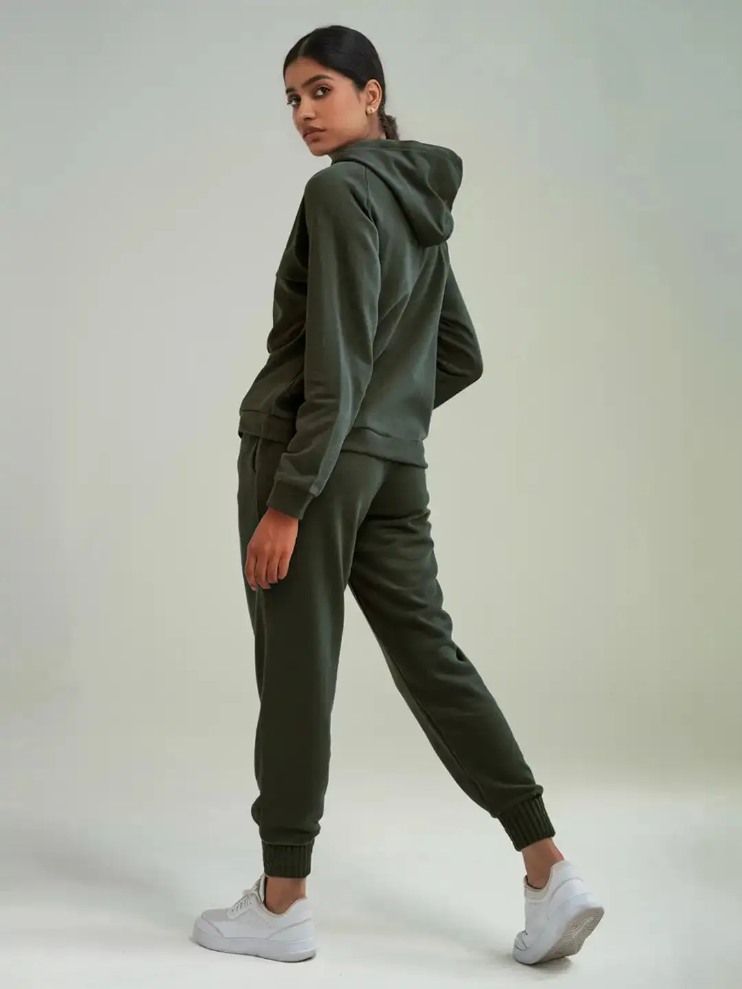Green Thermal Co-ord Set (Hoodie and Jogger Combo)