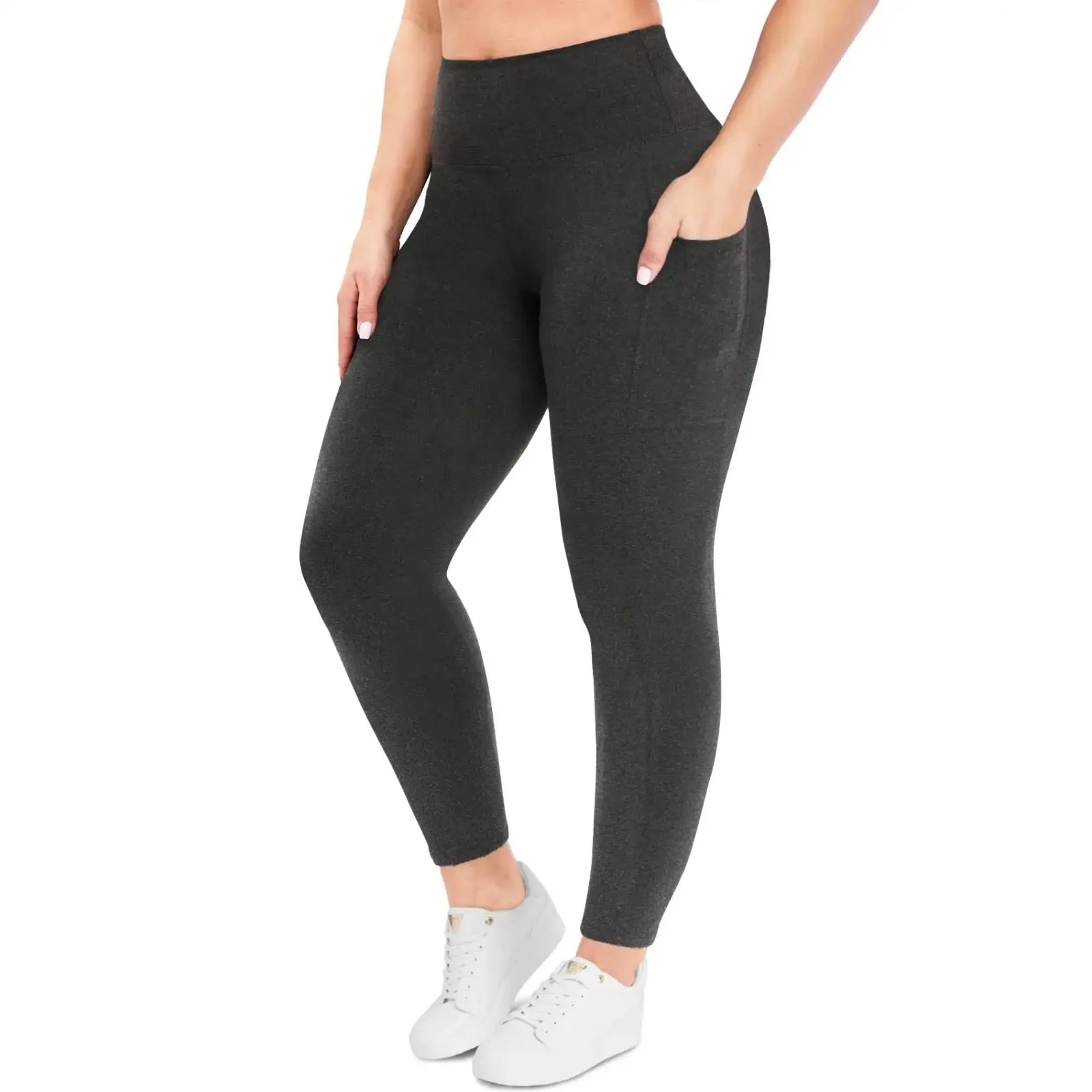 Grey Marle Fleece Pocket Leggings