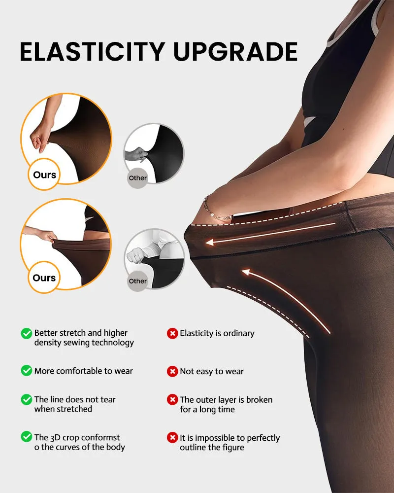 Hot Sale 49% OFFTranslucent Faux Fleece Lined Tights