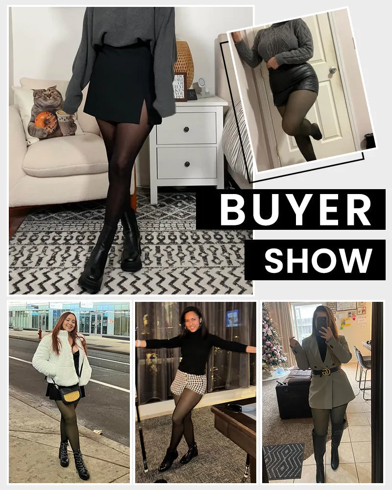 Hot Sale 49% OFFTranslucent Faux Fleece Lined Tights