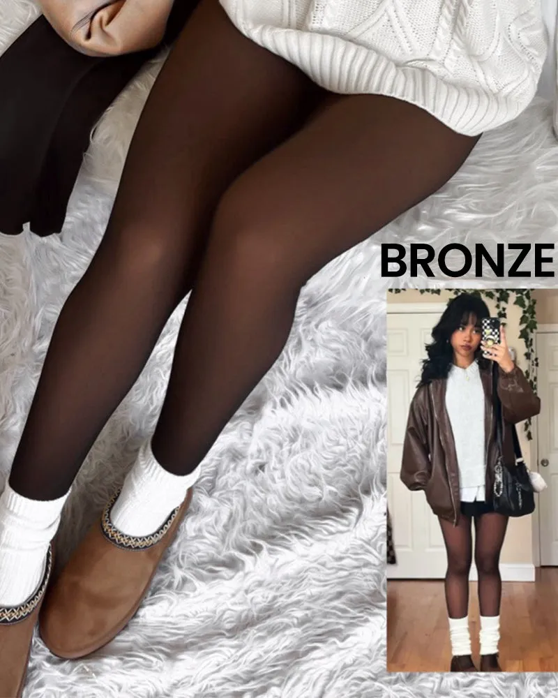 Hot Sale 49% OFFTranslucent Faux Fleece Lined Tights