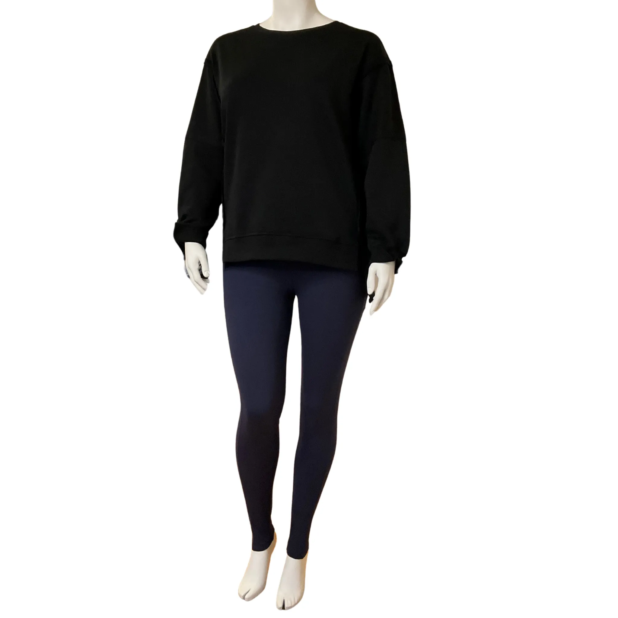 Navy Fleece Pocket Leggings