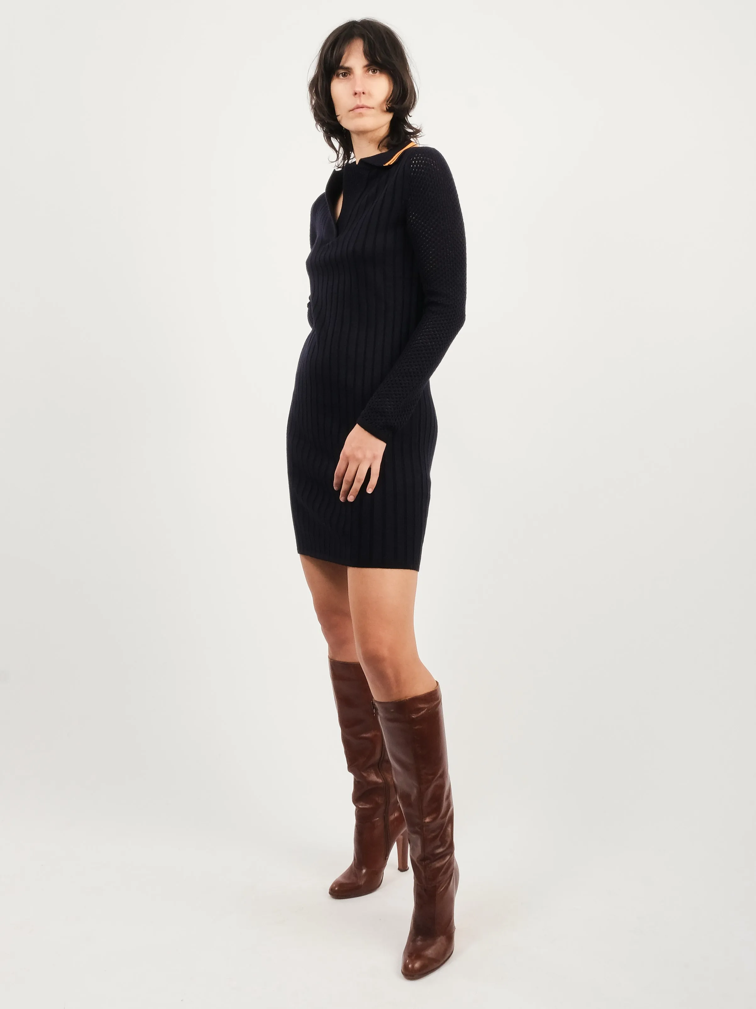 Navy/Orange Myth Shirt Dress