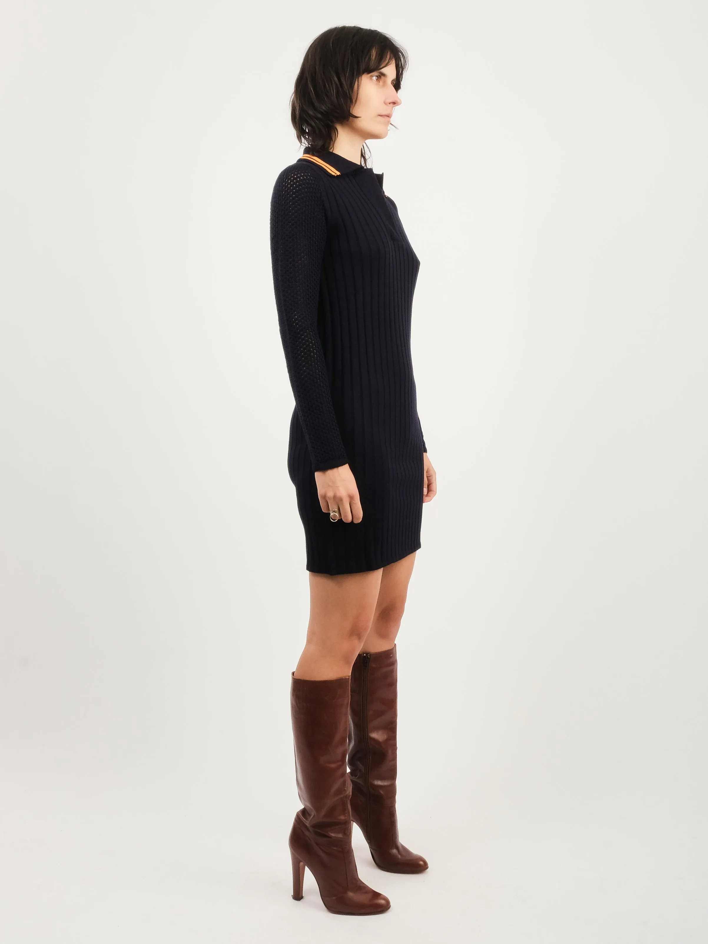 Navy/Orange Myth Shirt Dress