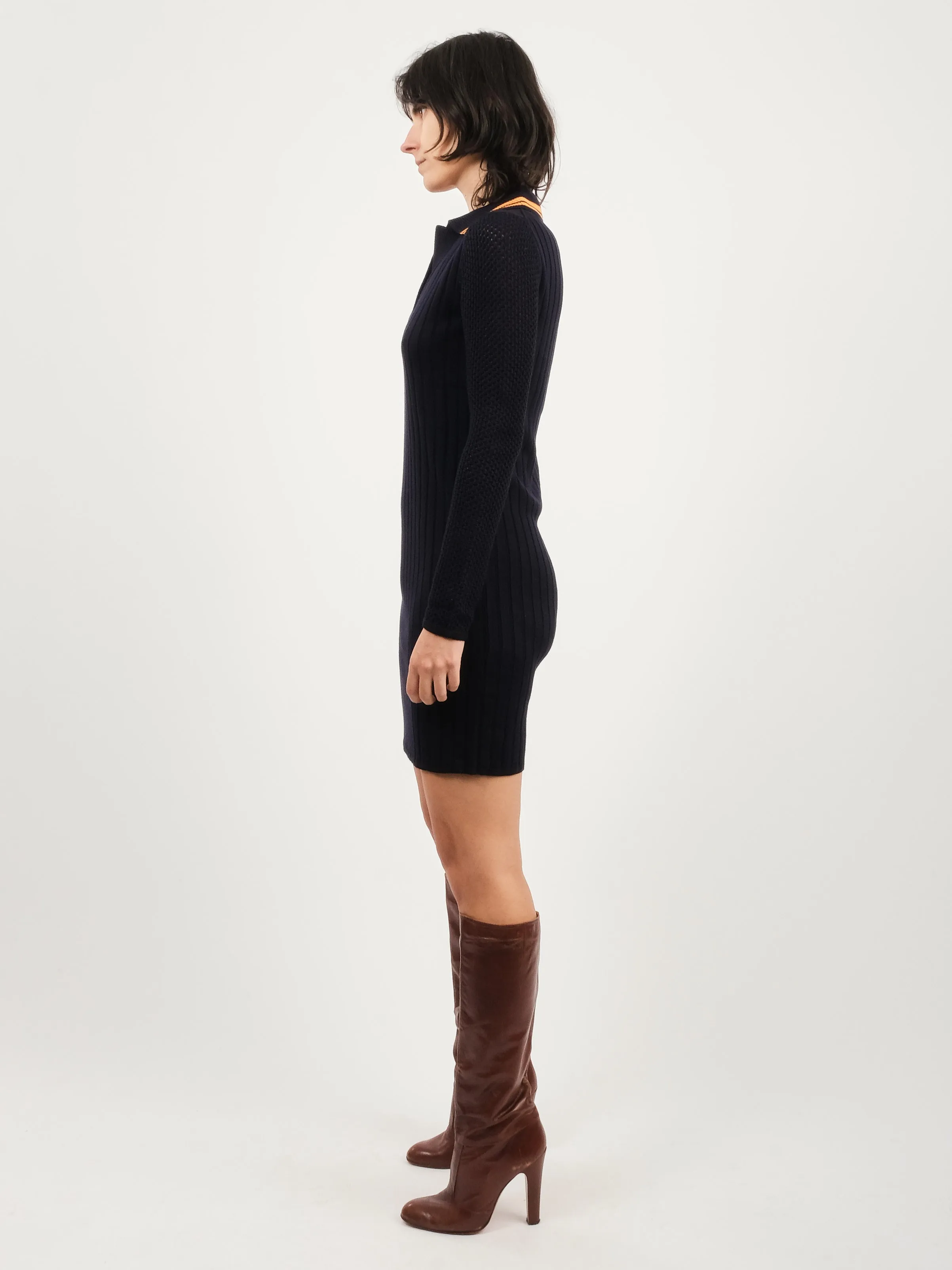 Navy/Orange Myth Shirt Dress