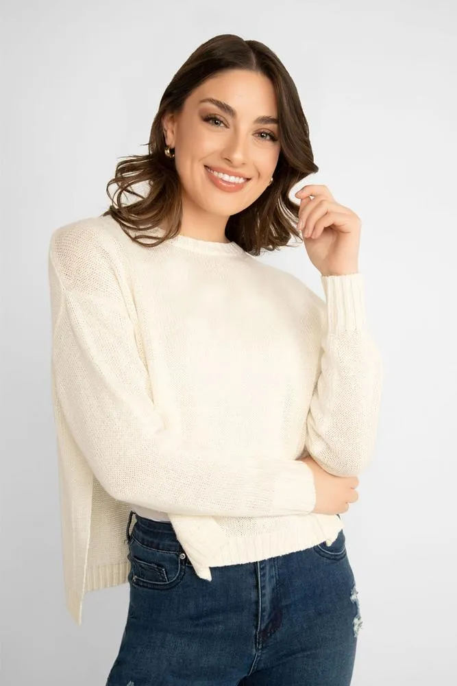 REN6841 Knit Sweater W/Side Slits