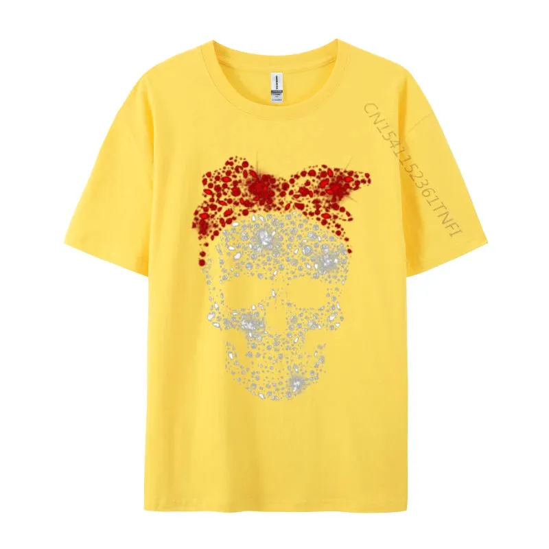 Skull T-Shirts Funny Winter New Men T Shirts O-Neck Men's Short Sleeve Tees 100% Cotton Harajuku Winter Tops