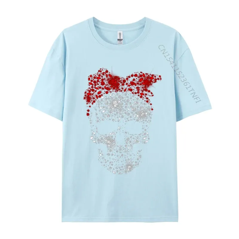Skull T-Shirts Funny Winter New Men T Shirts O-Neck Men's Short Sleeve Tees 100% Cotton Harajuku Winter Tops