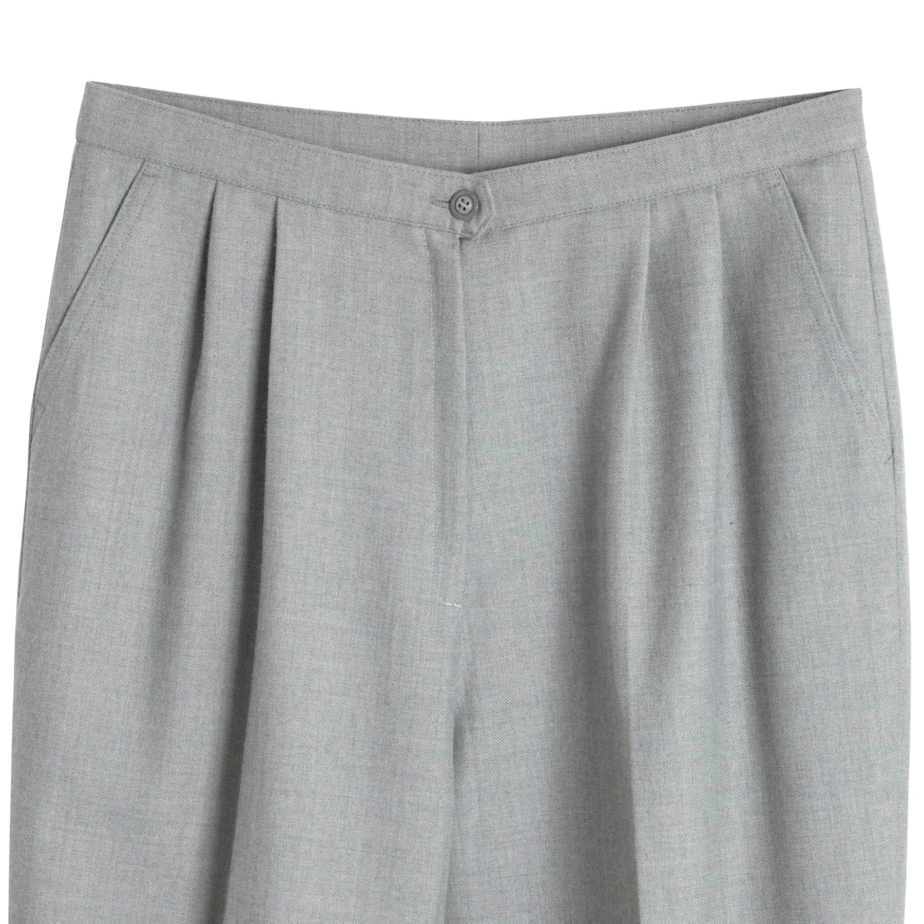 Tropical Wool, Forward Pleats, Clean Cuffed Hem, Small-Batch
