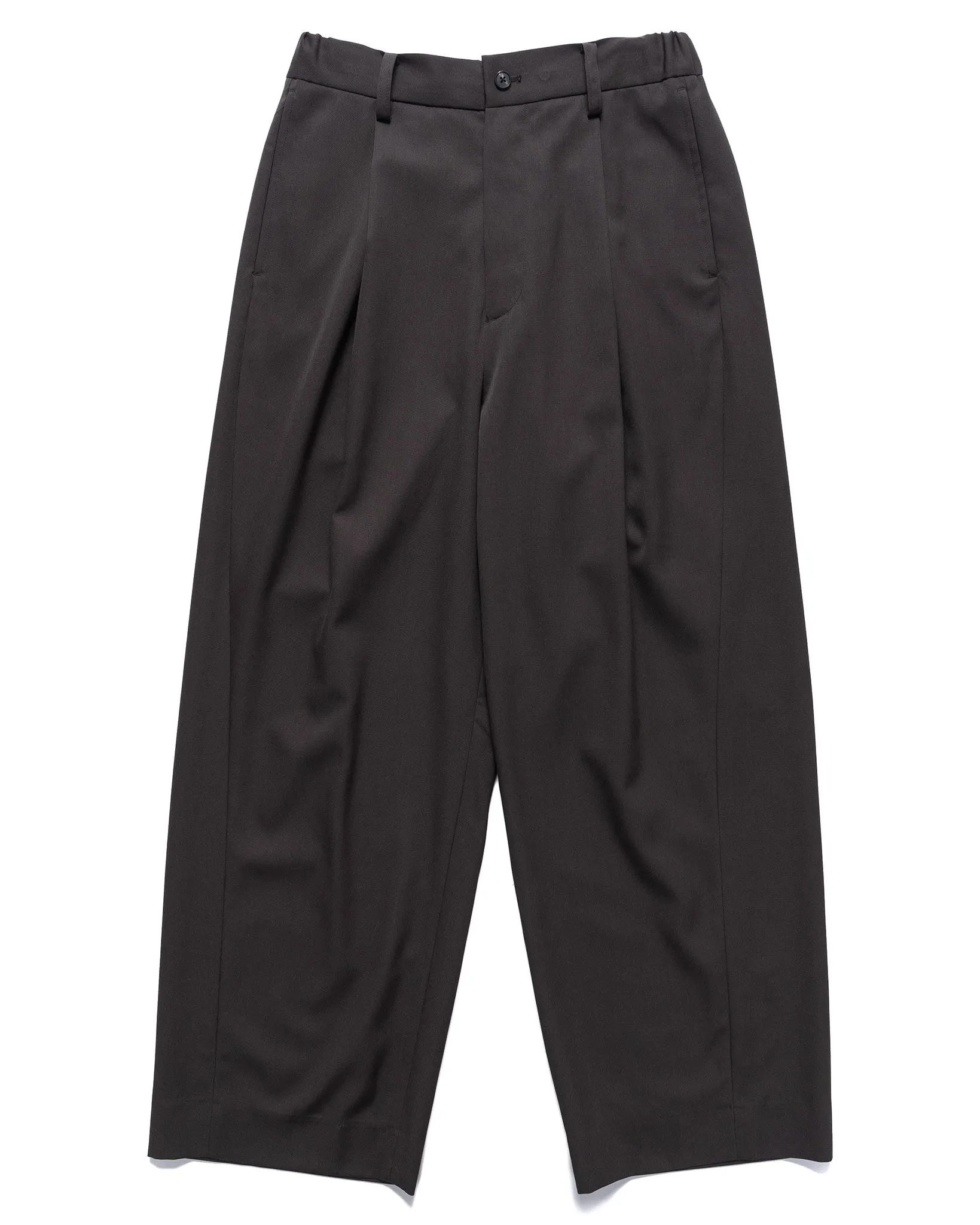 Twist Seam Wide Easy Trousers Grey Khaki