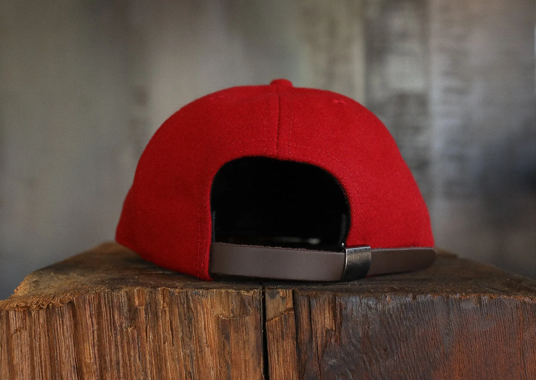 Vintage Unstructured Hainsworth Wool Cap- ANM/Red