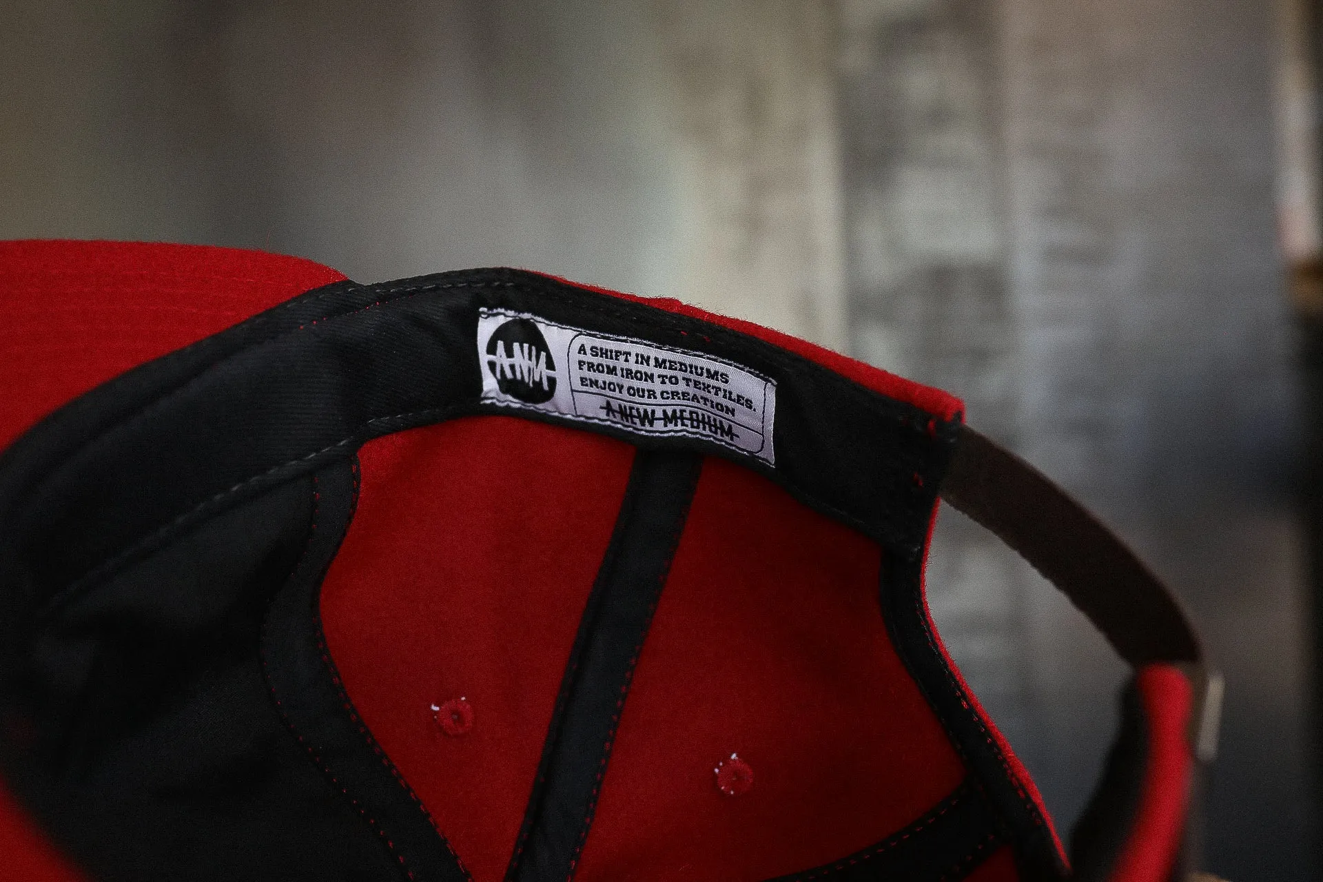 Vintage Unstructured Hainsworth Wool Cap- ANM/Red