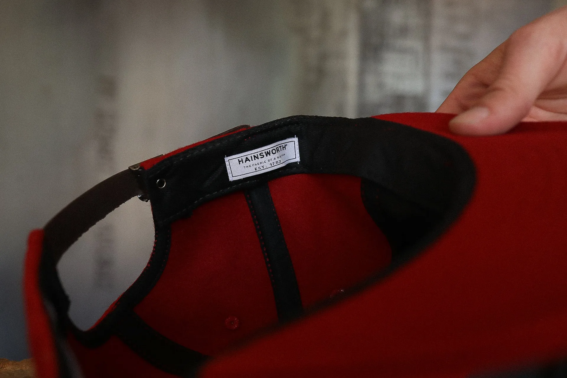 Vintage Unstructured Hainsworth Wool Cap- ANM/Red