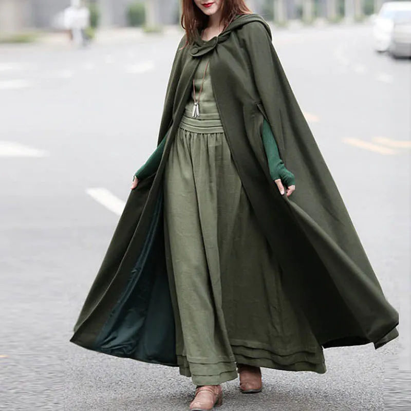 Women's Autumn/Winter O-Neck Cloak-Jacket