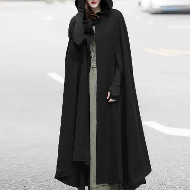 Women's Autumn/Winter O-Neck Cloak-Jacket