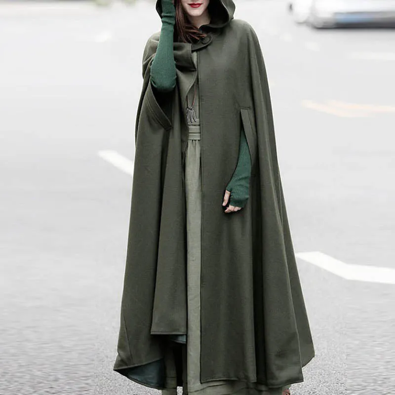 Women's Autumn/Winter O-Neck Cloak-Jacket