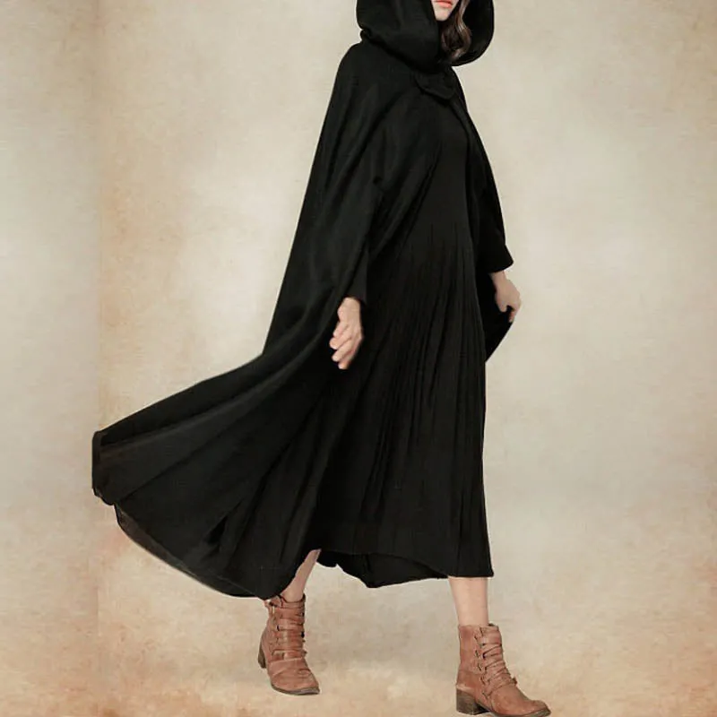 Women's Autumn/Winter O-Neck Cloak-Jacket