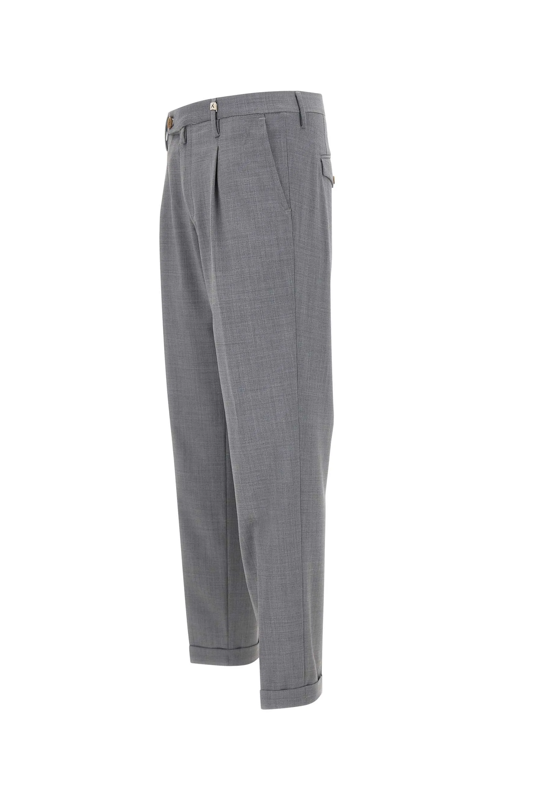 Zeus-P Grey Wool Trousers